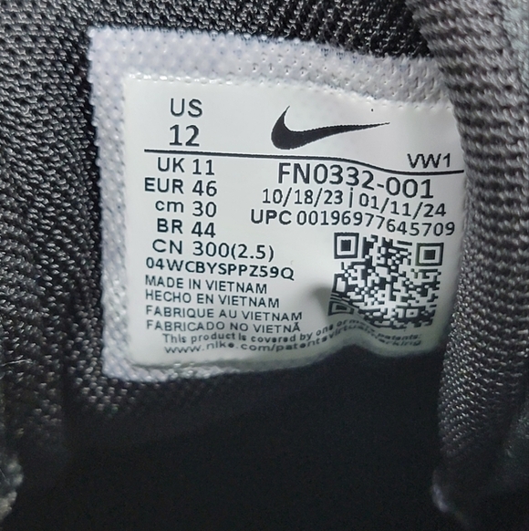Nike Free Golf NN Golf Shoes Black Iron Grey White FN0332-001 Mens Size 12 New main image 6